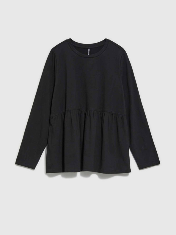 Moodo Černá dámská halenka s volánky Moodo