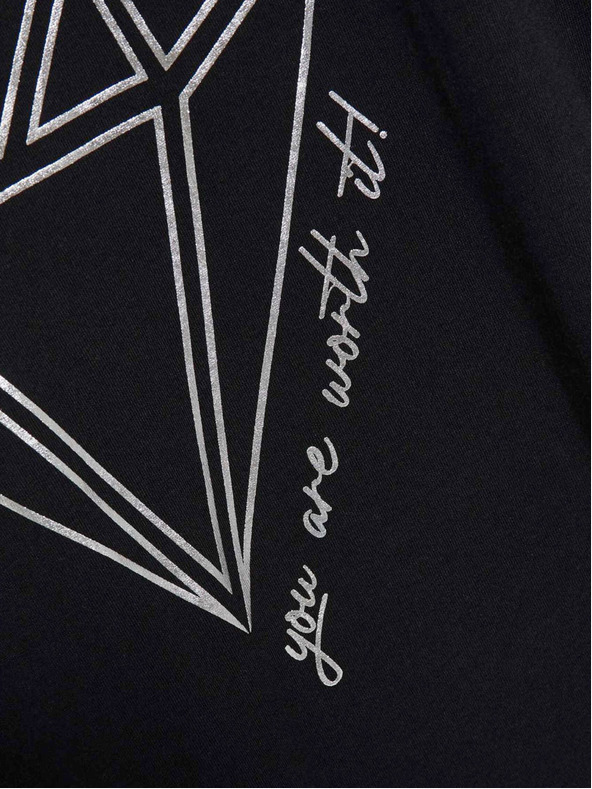 Moodo Černé dámské tričko Moodo