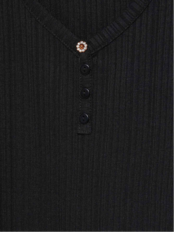 Moodo Černé dámské tričko Moodo