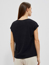 Moodo Černé dámské tričko s potiskem Moodo