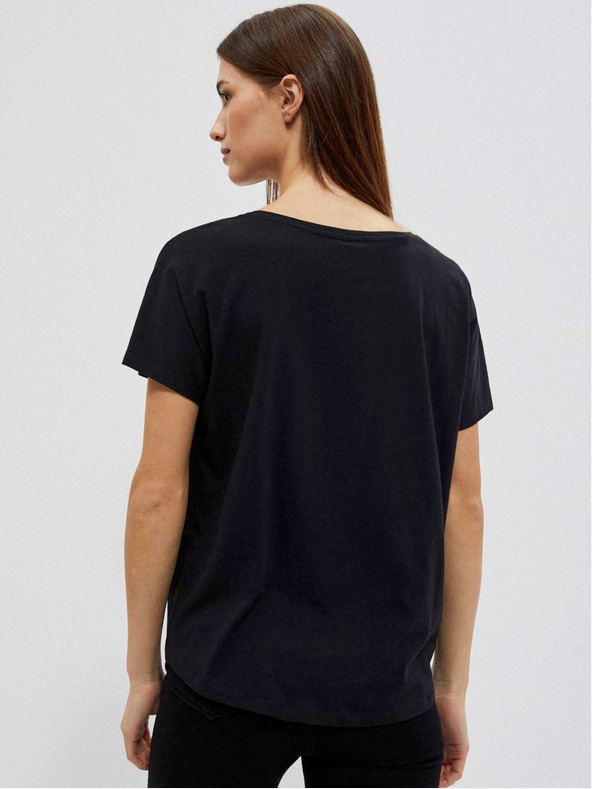 Moodo Černé dámské tričko Moodo