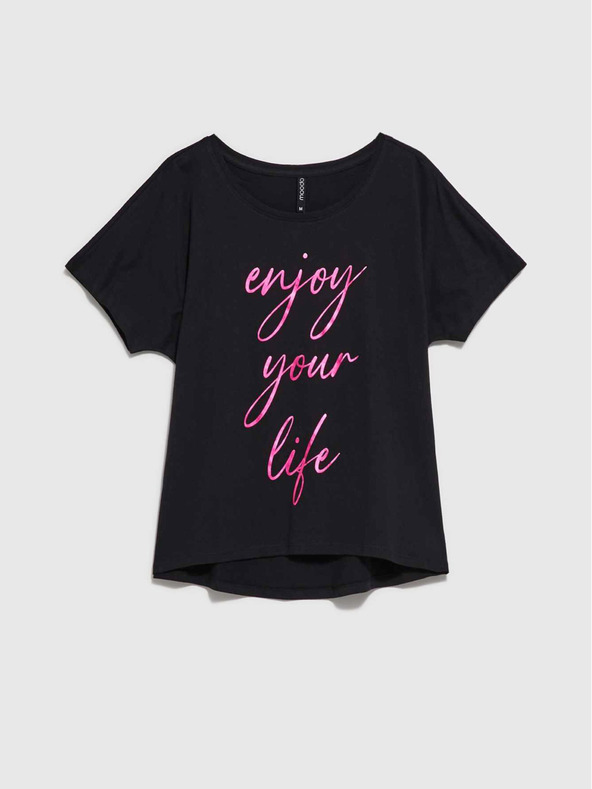 Moodo Černé dámské tričko Moodo