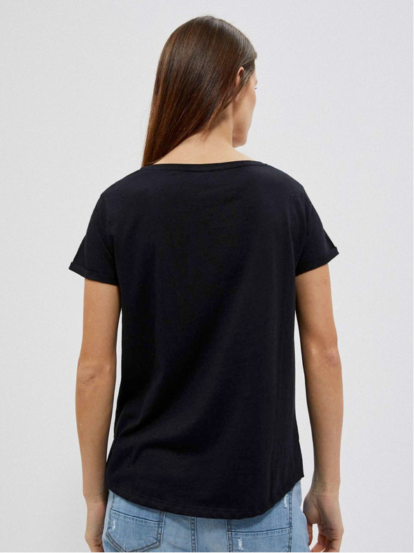 Moodo Černé dámské tričko Moodo