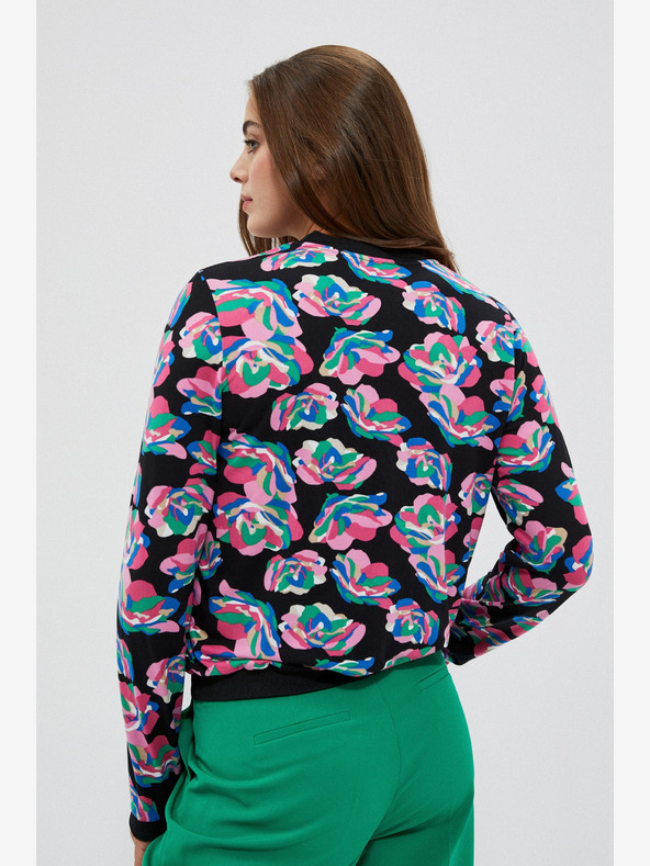 Moodo Černý dámský bomber s potiskem Moodo