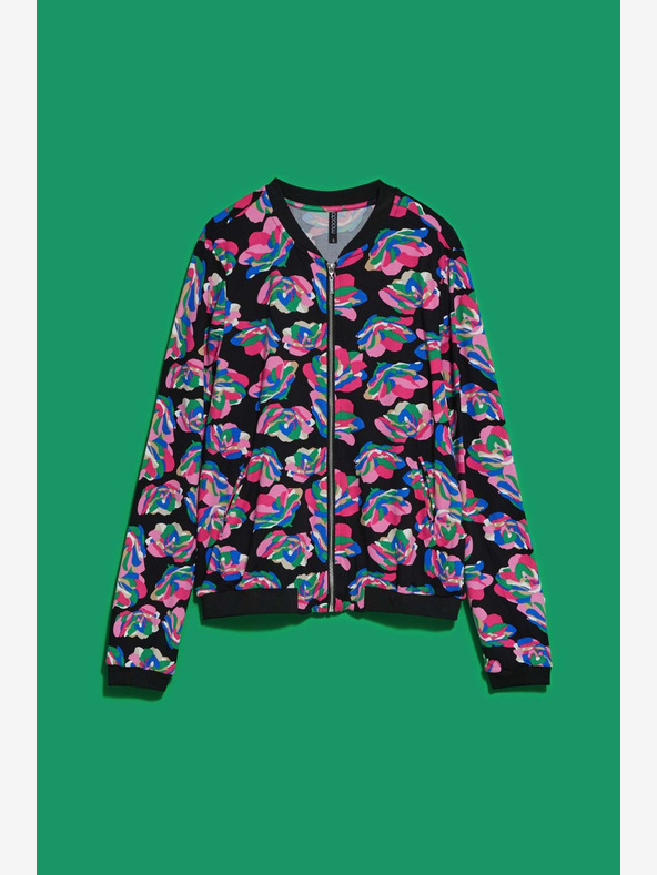 Moodo Černý dámský bomber s potiskem Moodo