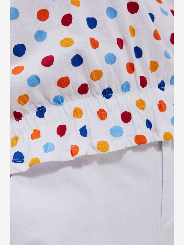 Moodo Bílé dámské vzorované tričko Moodo