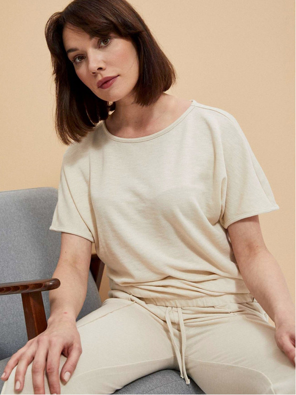 Moodo Béžová dámská mikina Moodo