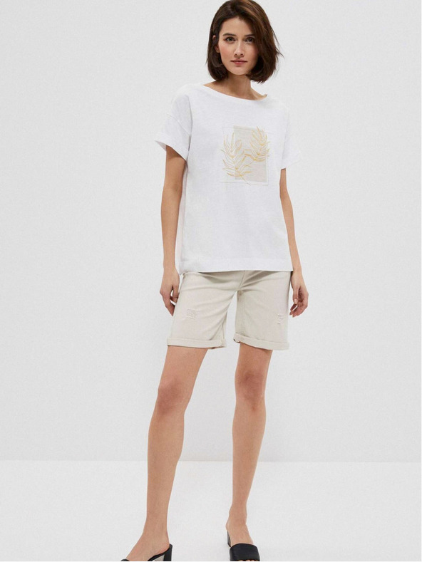 Moodo Béžové dámské kraťasy Moodo