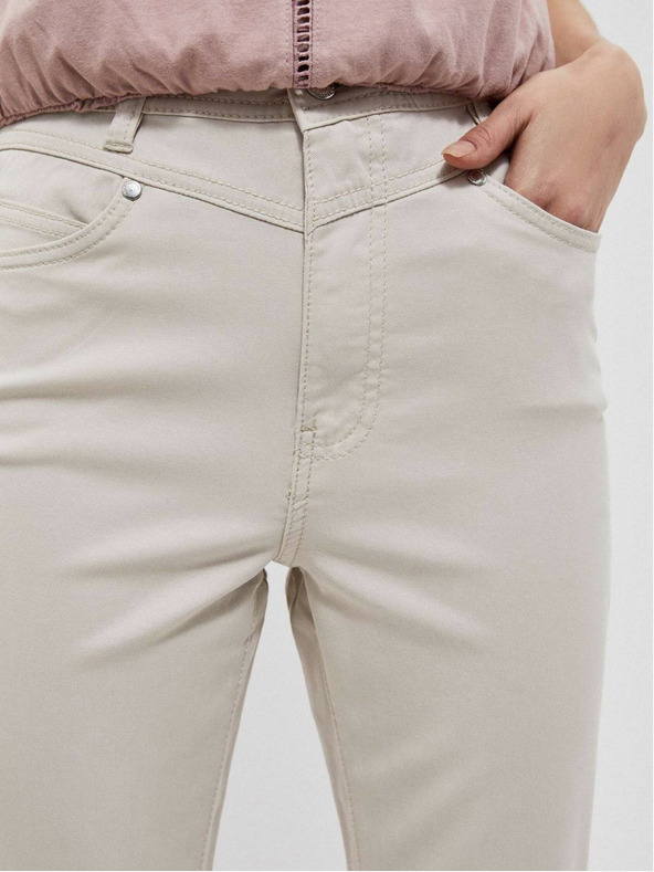 Moodo Béžové dámské kalhoty Moodo