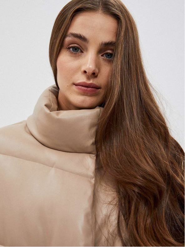 Moodo Béžová dámská prošívaná bunda Moodo