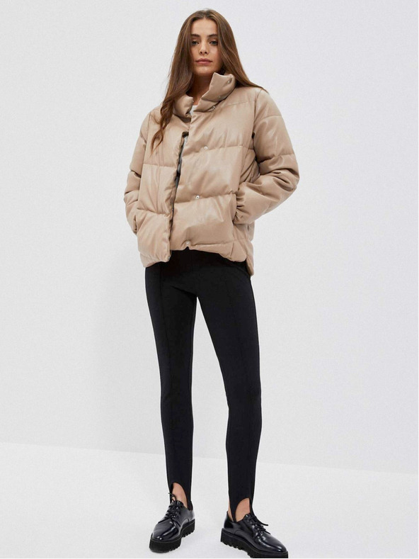 Moodo Béžová dámská prošívaná bunda Moodo