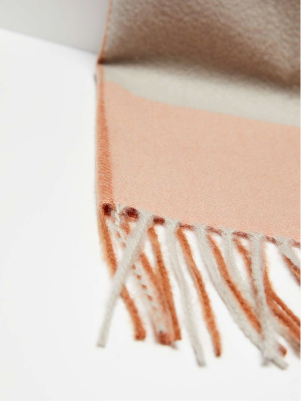 Moodo Check scarf with fringes