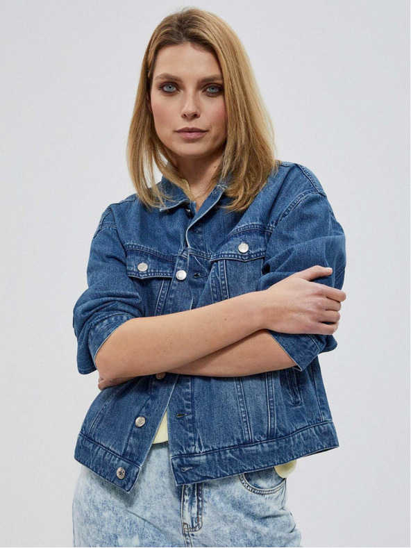 Moodo Modrá dámská džínová košile Moodo