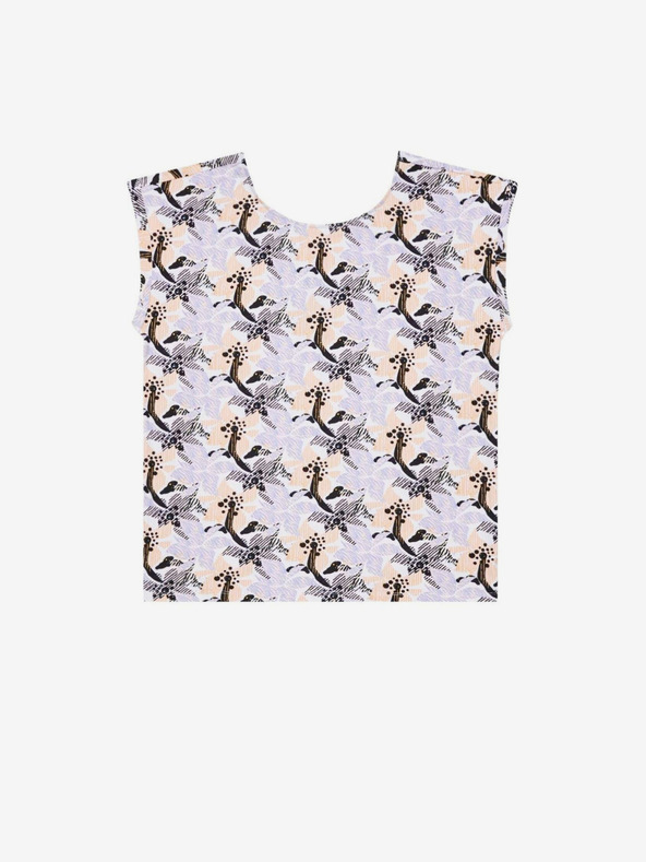 Moodo Fialové dámské květované tričko Moodo