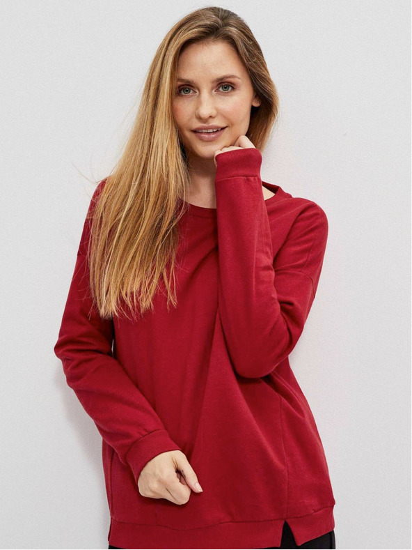 Moodo Červená dámská mikina Moodo