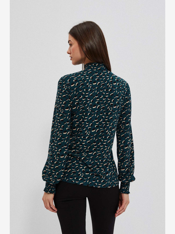 Moodo Zelená dámská vzorovaná halenka Moodo