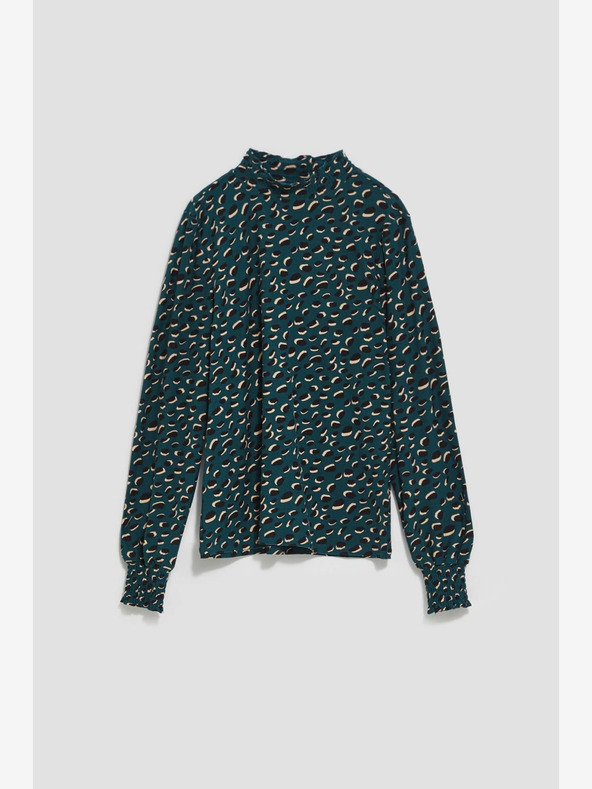 Moodo Zelená dámská vzorovaná halenka Moodo