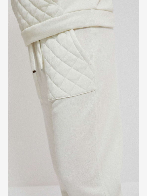 Moodo Bílé dámské tepláky Moodo