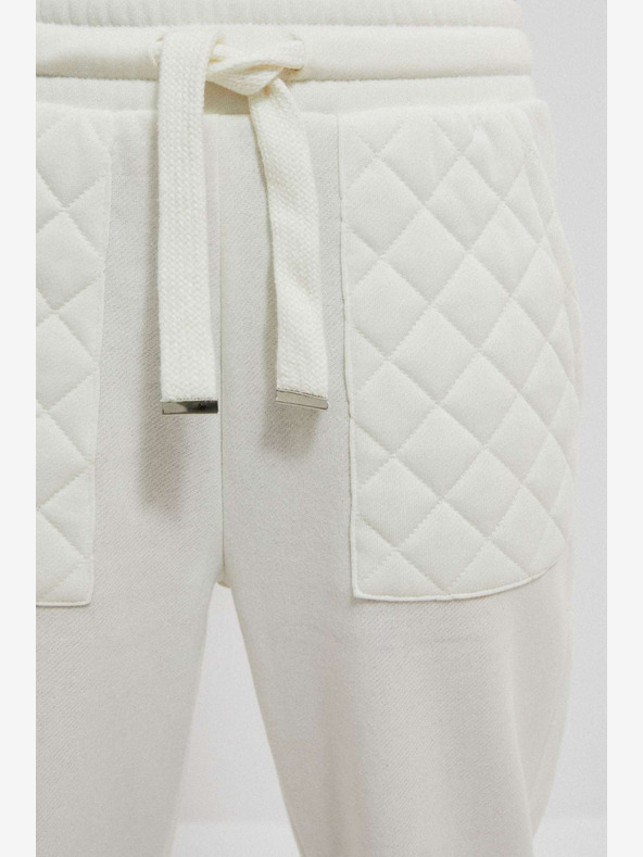 Moodo Bílé dámské tepláky Moodo