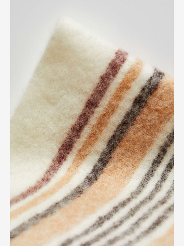 Moodo Krémovo-béžová dámská kostkovaná šála Moodo