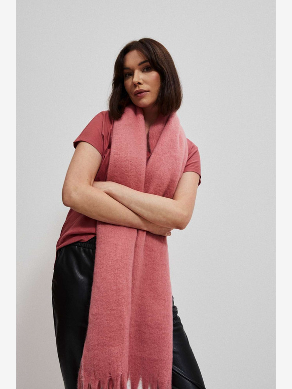 Moodo Růžová dámská šála Moodo