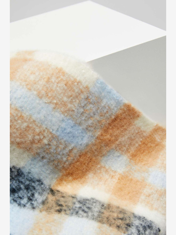 Moodo Oranžovo-modrá dámská kostkovaná košile Moodo