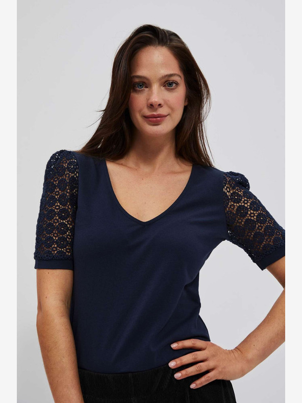 Moodo Tmavě modrá halenka Moodo