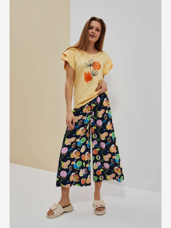 Moodo Žluté tričko s potiskem Moodo