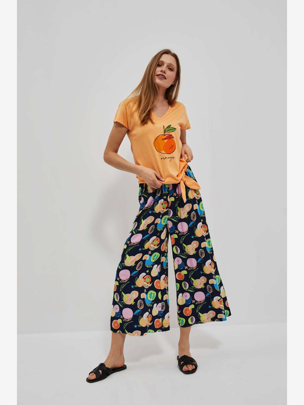 Moodo Oranžové tričko s potiskem Moodo