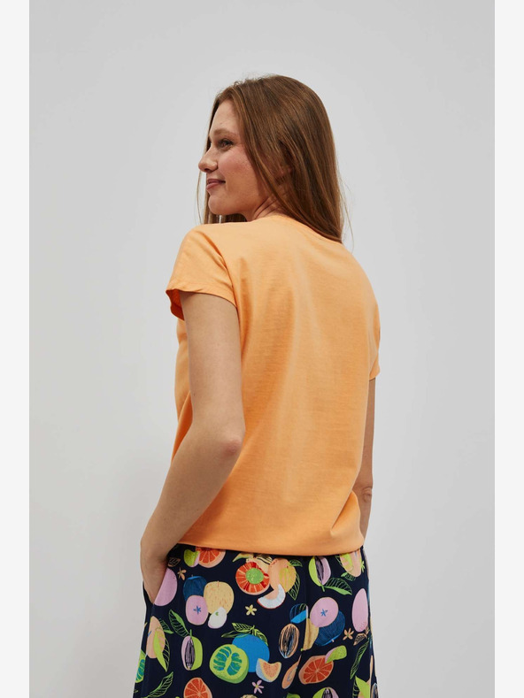 Moodo Oranžové tričko s potiskem Moodo