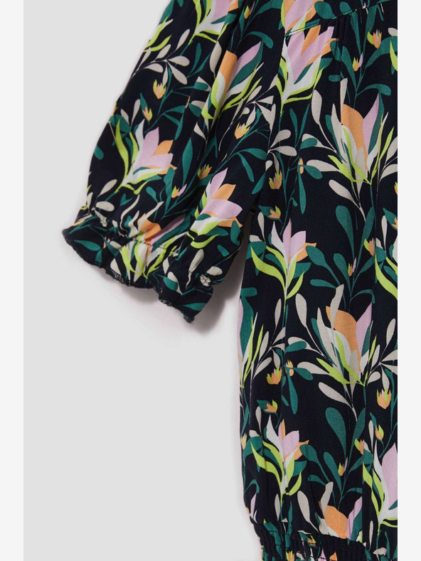 Moodo Tmavě modrá květovaná halenka Moodo