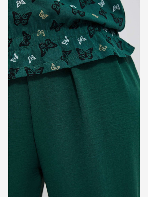 Moodo Zelená vzorovaná halenka Moodo