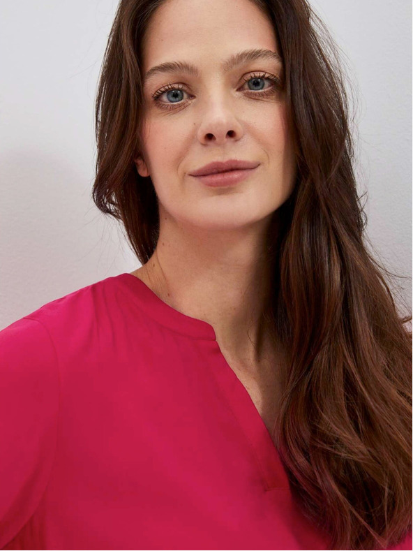 Moodo Tmavě růžová halenka na zavazování Moodo