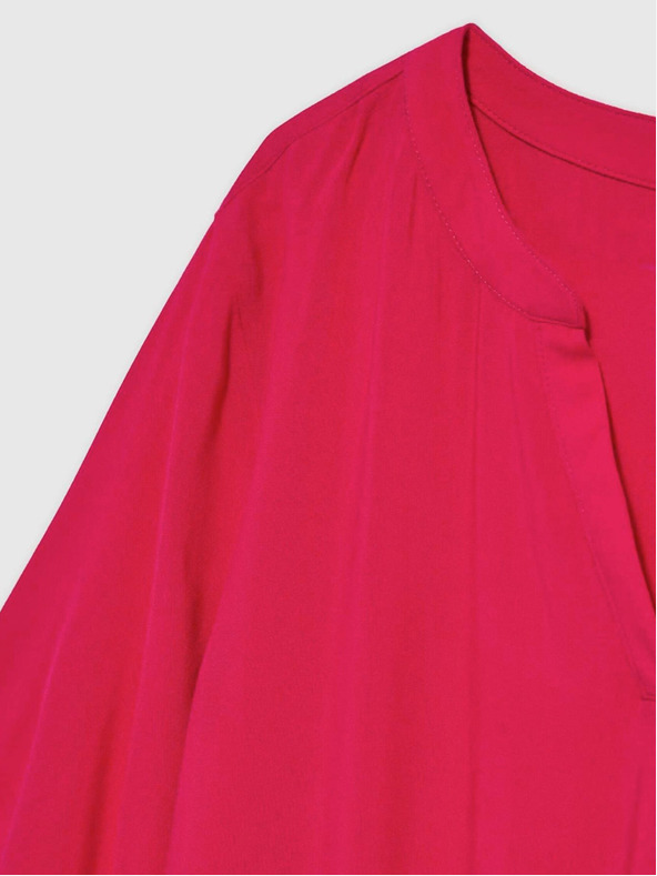 Moodo Tmavě růžová halenka na zavazování Moodo