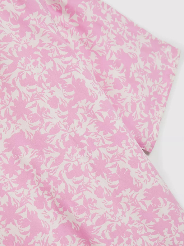 Moodo Světle růžová vzorovaná halenka na zavazování Moodo