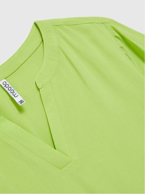 Moodo Světle zelená halenka na zavazování Moodo