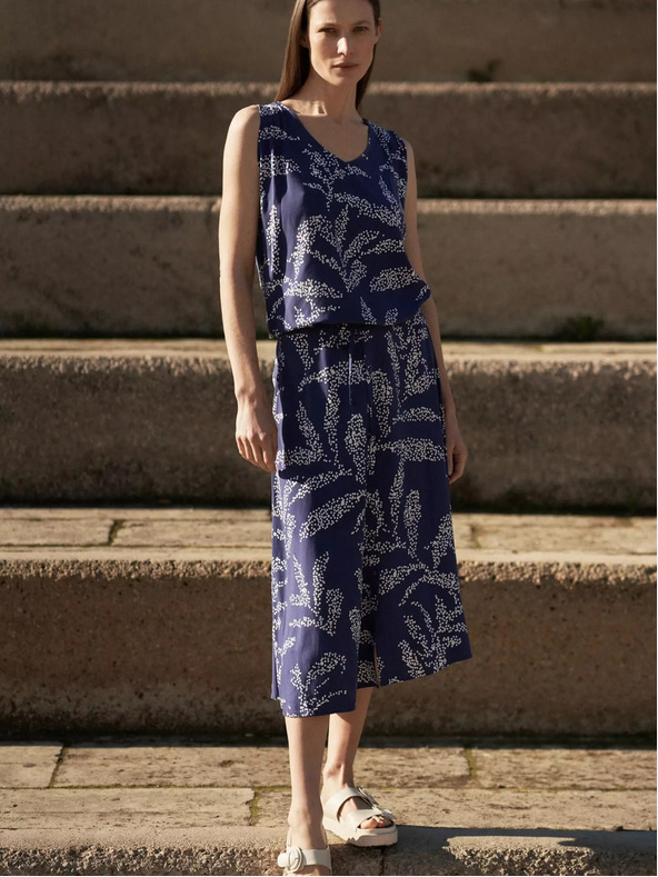 Moodo Modrý vzorovaný top Moodo