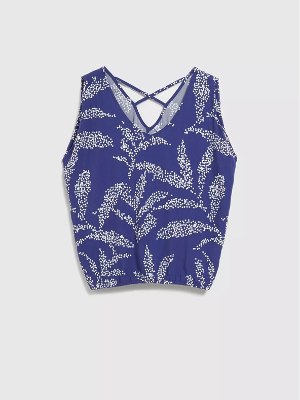 Moodo Modrý vzorovaný top Moodo