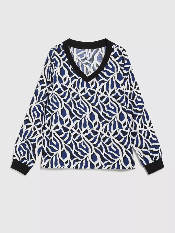Moodo Košile s geometrickým vzorem a výstřihem do V Moodo