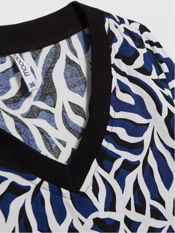 Moodo Košile s geometrickým vzorem a výstřihem do V Moodo