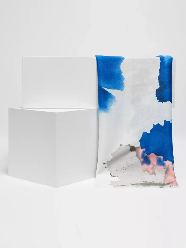 Moodo Modrý letní šátek se vzorem Moodo