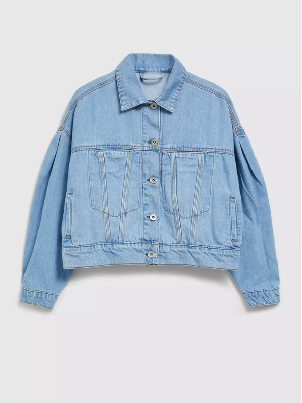 Moodo Krátká modrá džínová bunda Moodo