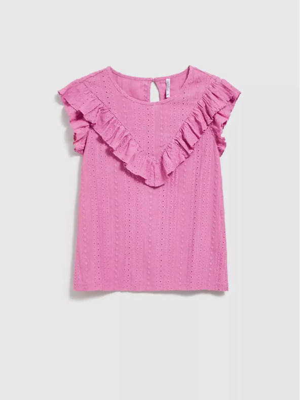 Moodo Růžová nařasená halenka Moodo