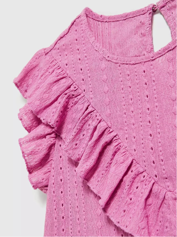 Moodo Růžová nařasená halenka Moodo