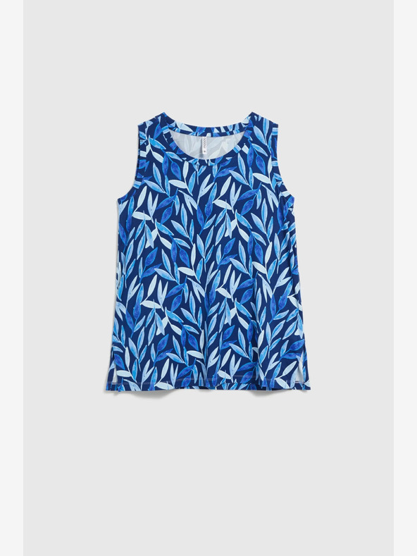 Moodo Tmavě modrý vzorovaný top Moodo