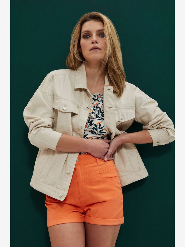 Moodo Oranžové dámské kraťasy Moodo