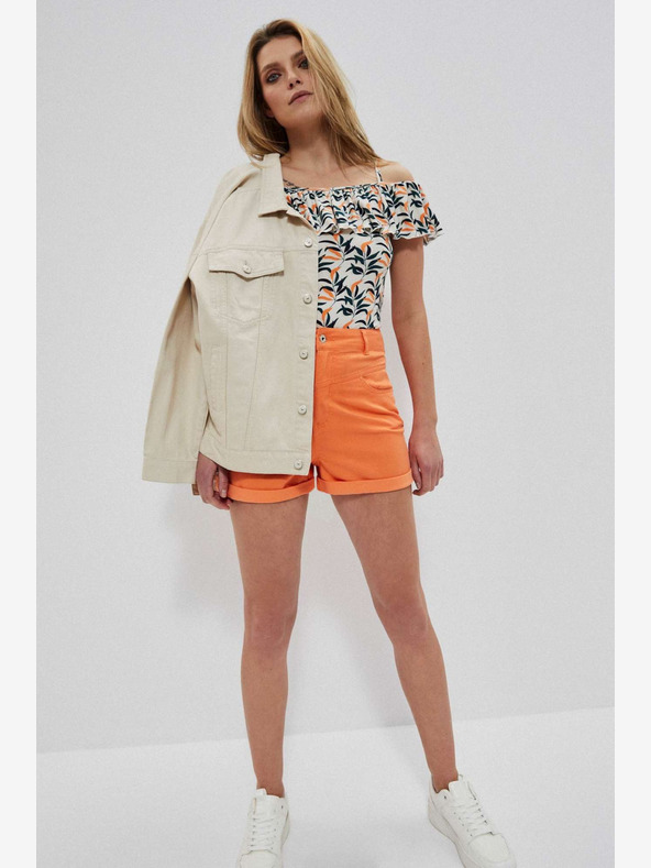 Moodo Oranžové dámské kraťasy Moodo