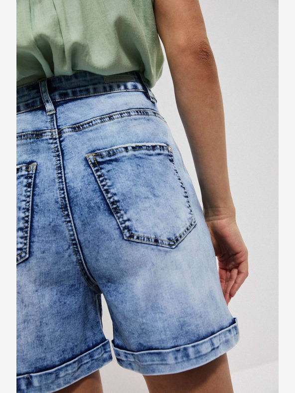 Moodo Modré dámské džínové kraťasy Moodo