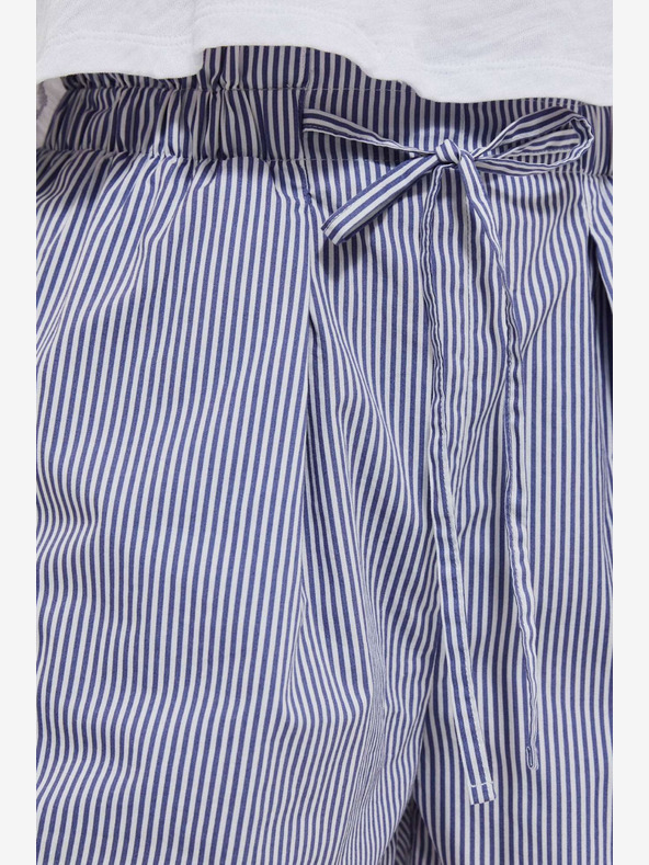 Moodo Bílo-modré dámské pruhované kraťasy Moodo