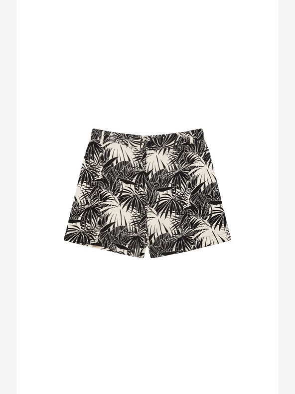 Moodo Bílo-černé dámské vzorované kraťasy Moodo